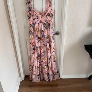 Mac Duggal Pink Floral Wedding Dress